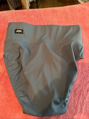 High-Rise Women's Swim Bottoms in Slate Blue - Unbranded